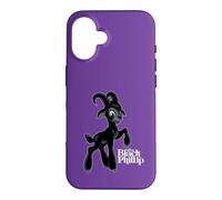 Creepy Cartoon Black Phillip Goat - Witchcore Dark Humor Case for iPhone 16