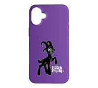 Creepy Cartoon Black Phillip Goat - Witchcore Dark Humor Case for iPhone 16 Plus