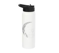 Creepy Cat Moon Halloween Stainless Steel Insulated Water Bottle