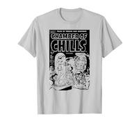 Creepy Chamber of Chills Horror Comic Book-Golden Age Comics T-Shirt, Men, Silver Grey, Small