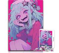Creepy Christmas Anime Girl 1000 Piece Jigsaws for Teenagers Logical Thinking Development Game Great Gift for Meaningful Moments Size 50x75cm