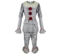 Creepy Clown Costume | Horror Cosplay Adults Creepy Outfits,Role Play Accessories Comfortable Cosplay Outfit for Photography Makeup Party Club Daily Life