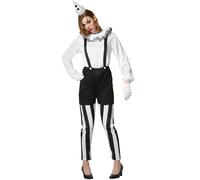 Creepy Clown Costume | Woman's black and white scary clown suit halloween party