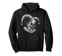 Creepy Clown Jester Vintage Halloween Circus Pullover Hoodie