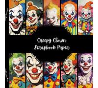 Creepy Clown Scrapbook Paper, Scary Junk Journal Paper, Halloween Junk Journal Paper, DIY Projects, Origami, Collage Sheets, Decoupage Paper, 10 Designs, Double Sided