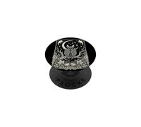 Creepy Cute Bat Crescent Moon Halloween Theme Art PopSockets Adhesive PopGrip