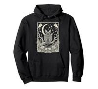 Creepy Cute Bat Crescent Moon Halloween Theme Art Pullover Hoodie