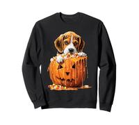 Creepy Cute Beagle Dripping Pumpkin Candy Corn Halloween Dog Sweatshirt