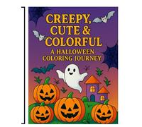 “Creepy, Cute & Colorful: A Halloween Coloring Journey” : A Great Coloring Experience for Children Excited about Halloween!!