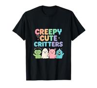 Creepy Cute Critters Pastel Rainbow Halloween Monsters T-Shirt