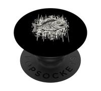 Creepy Cute Goth Fish Horror Kawaii Grunge Aesthetic PopSockets Adhesive PopGrip