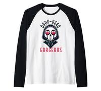 Creepy Cute Grim Reaper Goth Drop-dead Gorgeous Raglan Baseball Tee