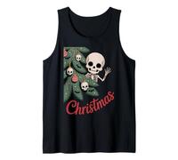 Creepy Cute Kawaii Skeleton Christmas Tree Skull Bat Women Tank Top