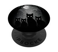 Creepy Cute Kitten Cats Alt Goth Grunge Horror Aesthetic PopSockets Adhesive PopGrip