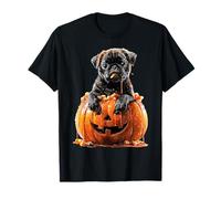 Creepy Cute Pug Dripping Pumpkin Candy Corn Halloween Dog T-Shirt