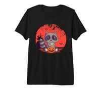 Creepy Cute Raccoon Jack O' Lantern Spooky Halloween Premium T-Shirt