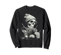 Creepy Cute Skeleton Knitting Crocheting for Yarn Knitter Sweatshirt