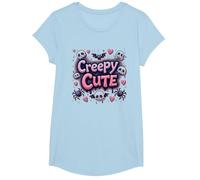Creepy Cute: Spooky Kawaii Halloween Charm for Pastel Goths T-Shirt, Girls, Baby Blue, Large