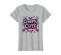 Creepy Cute: Spooky Kawaii Halloween Charm for Pastel Goths T-Shirt, Women, Heather Grey, S