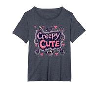 Creepy Cute: Spooky Kawaii Halloween Charm for Pastel Goths T-Shirt, Women's Plus, Heather Blue, 3X