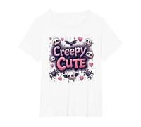 Creepy Cute: Spooky Kawaii Halloween Charm for Pastel Goths T-Shirt, Women's Plus, White, 4X