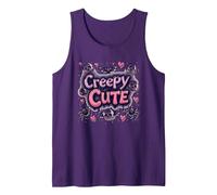 Creepy Cute: Spooky Kawaii Halloween Charm for Pastel Goths Tank Top, Men, Purple, L