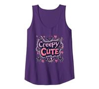 Creepy Cute: Spooky Kawaii Halloween Charm for Pastel Goths Tank Top, Women, Purple, L