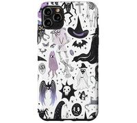 Creepy Cute witchy Motifs Spooky Doodle Stars Bats Wiccan Case for iPhone 11 Pro Max