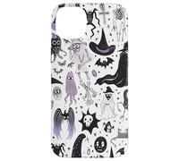 Creepy Cute witchy Motifs Spooky Doodle Stars Bats Wiccan Case for iPhone 14 Plus