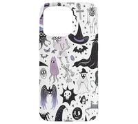 Creepy Cute witchy Motifs Spooky Doodle Stars Bats Wiccan Case for iPhone 15 Pro Max