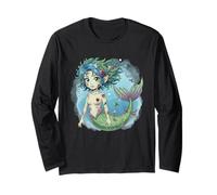 Creepy Cute Zombie Mermaid Kawaii Pastel Goth Witchy Long Sleeve T-Shirt