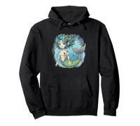 Creepy Cute Zombie Mermaid Kawaii Pastel Goth Witchy Pullover Hoodie