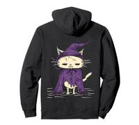 Creepy Cute Zombie Wizard Cat Undead Magic Feline Pullover Hoodie