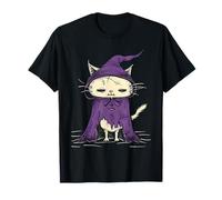 Creepy Cute Zombie Wizard Cat Undead Magic Feline T-Shirt