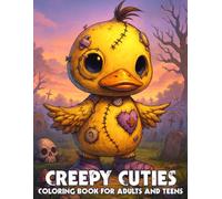 Creepy Cuties Coloring Book: Patchwork Baby Monster Coloring Pages Featuring Tiny Franken-Critters, Dark Kawaii Style, and Cute Gothic Fun for Teens & Adults