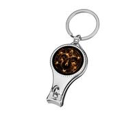 Creepy Demon Head Rainbow Baphomet Pentagram Nail Clipper for Men Women Portable Metal Nail Cutter with Nail File