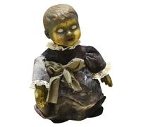 Creepy Doll 13.4 Inch Walking Halloween Dolls Animated Scary Doll with Light Up Eyes, Horror Sounds ＆ Motions, Battery Powered Horror for Haunted House Halloween Decorations, Creepy