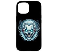 Creepy Evil Clown Glowing Blue Eyes Case for iPhone 15