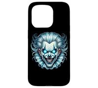 Creepy Evil Clown Glowing Blue Eyes Case for iPhone 15 Pro