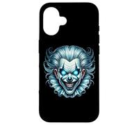 Creepy Evil Clown Glowing Blue Eyes Case for iPhone 16