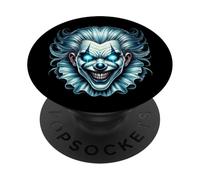 Creepy Evil Clown Glowing Blue Eyes PopSockets Adhesive PopGrip