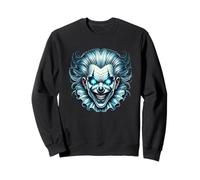 Creepy Evil Clown Glowing Blue Eyes Sweatshirt