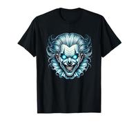 Creepy Evil Clown Glowing Blue Eyes T-Shirt