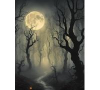 Creepy Forest 8.5 x 11 Inches College Ruled Composition Notebook - 150 Pages: Perfect for School, Office, and Journaling