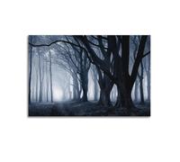 Creepy Forest Black And White Photo Photograph Spooky Scary Halloween Poster Decorative Painting Canvas Wall Posters And Art Picture Print Modern Family Bedroom Decor Posters 12x18inch(30x45cm)