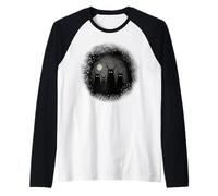 Creepy Forest Druids Antlers Goth Grunge Horror Aesthetic Raglan Baseball Tee