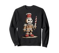 Creepy Gingerbread Cookie Soldier Winter Gothic Christmas Sweatshirt