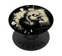 Creepy Goth Bird, Horror Chick, Weirdcore Fledgling PopSockets Adhesive PopGrip