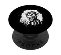 Creepy Goth Chimp, Horror Ape, Weirdcore Monkey PopSockets Adhesive PopGrip