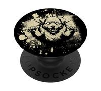 Creepy Goth Dog, Horror Dog, Weirdcore Hound PopSockets Adhesive PopGrip